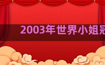 2003年世界小姐冠军