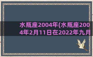 水瓶座2004年(水瓶座2004年2月11日在2022年九月运势)