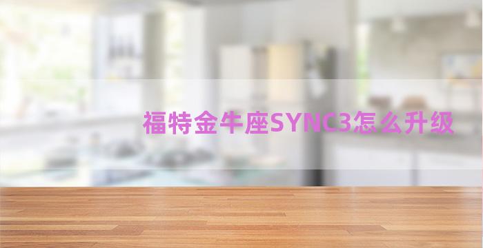 福特金牛座SYNC3怎么升级