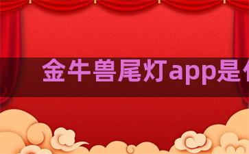 金牛兽尾灯app是什么